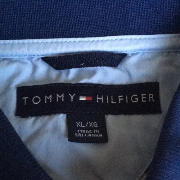 Tommy Hilfiger Blue and Red Striped Polo - Picture 7 of 8